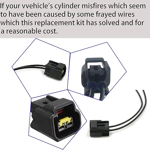 Miniatura 3 de Paquete de 8 conectores de bobina de encendido para Ford, compatible con arnés de bobina de encendido Ford, 4.6L, 5.4L, 6.8L Mustang, Cobra, SVT,