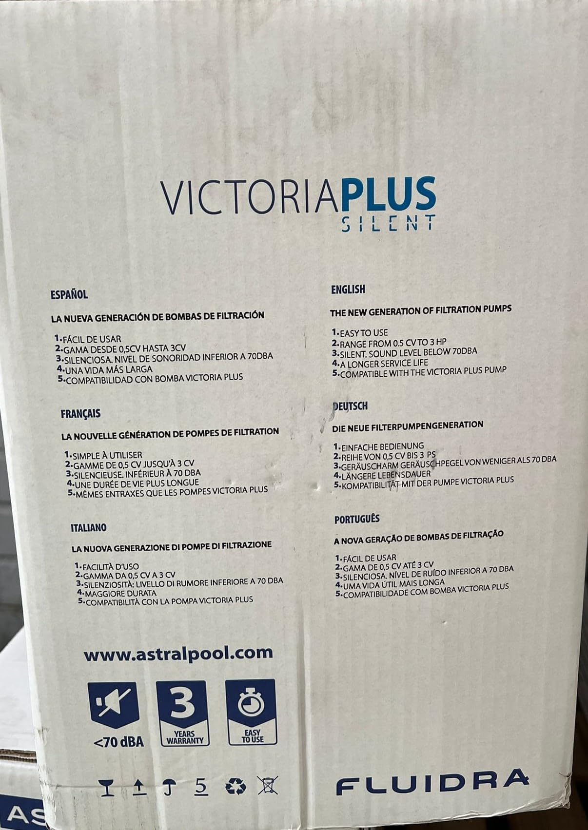 ASTRAL - Elettropompa Pompa Piscina Victoria Plus Di Astral Pool 3 Hp - 220 V