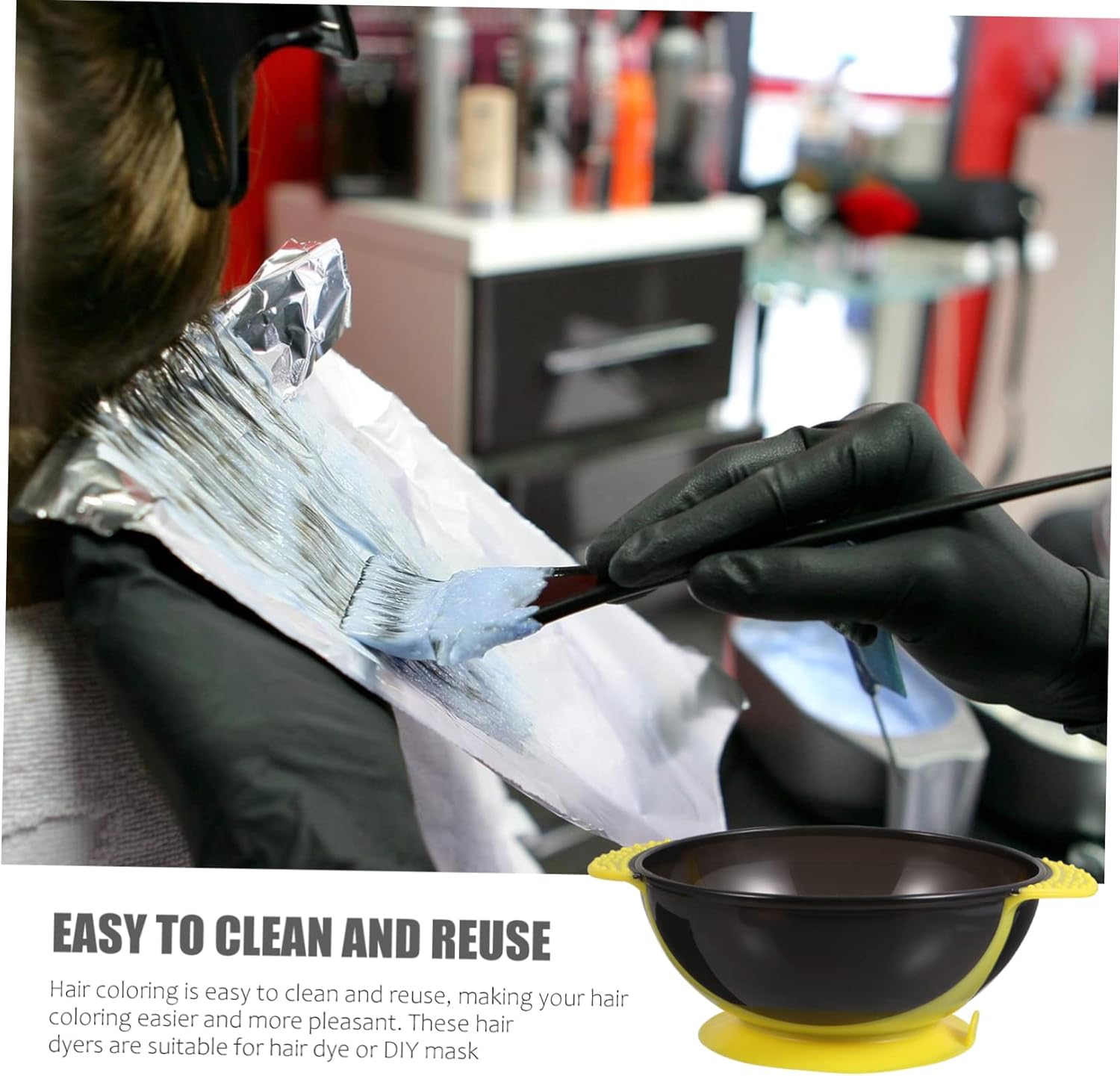 Hair Dye Bowls ，Hair Mixing Bowl ，9pcs Stackable Coloring for Salon Use Tools for Easy to Clean -static Material