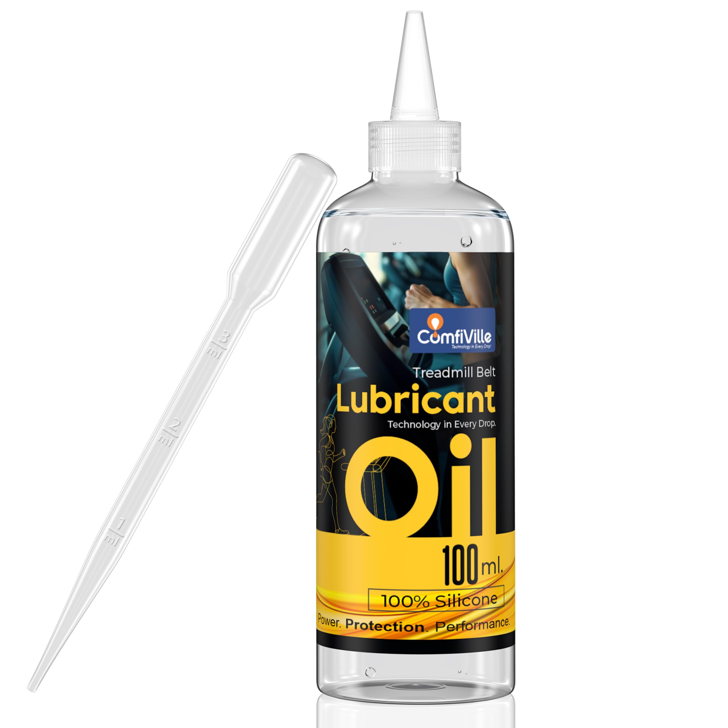 100ml Pure Treadmill Lubricant Oil & Walking Pad Lubricant for Belt - Treadmill Silicone Oil Easy to Apply - For Longer Machine Life