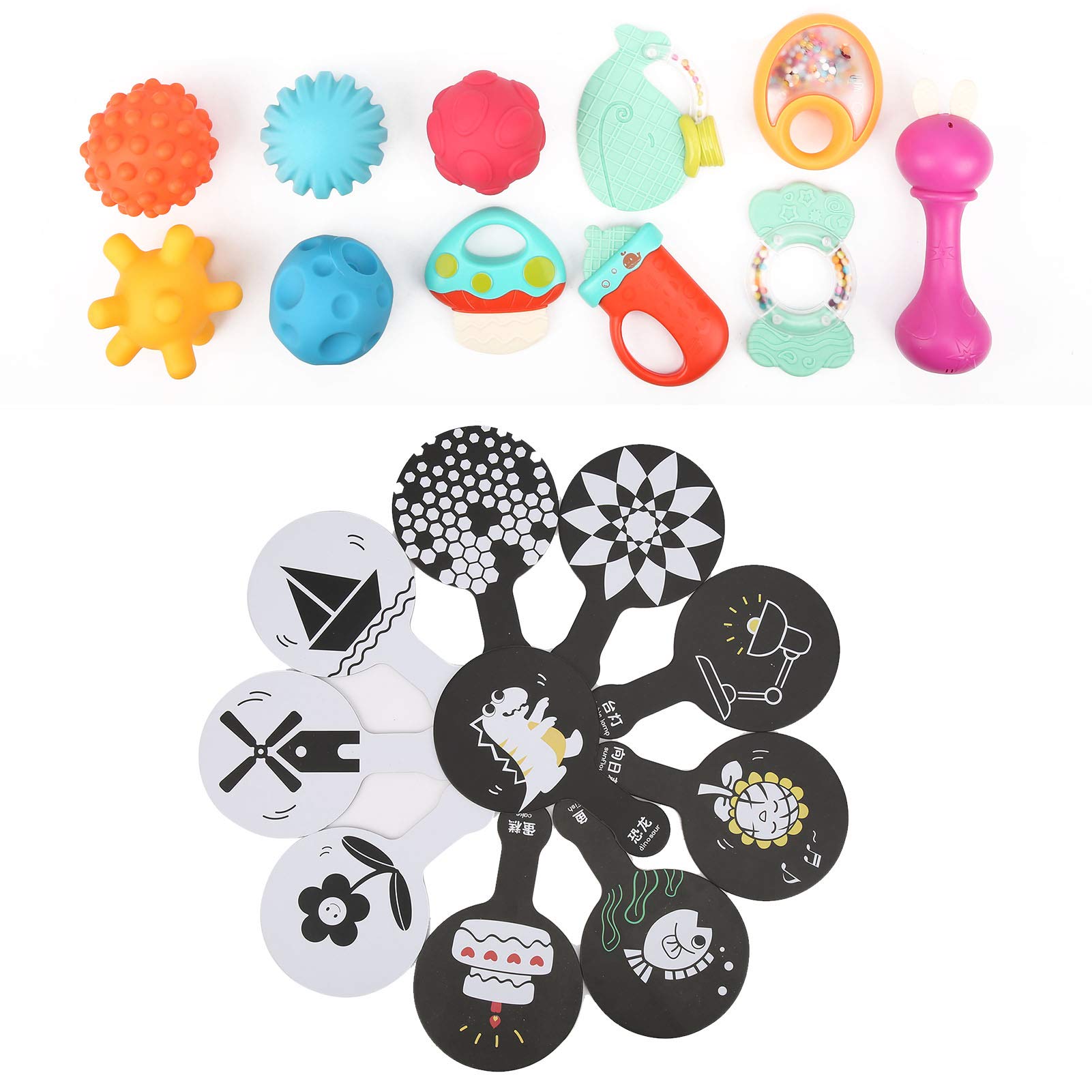 Set di Giocattoli Sensoriali, Palline Multi-forma | Realizzato con materiali sicuri, facile da afferrare per il bambino, design colorato, favorisce il coinvolgimento sensoriale