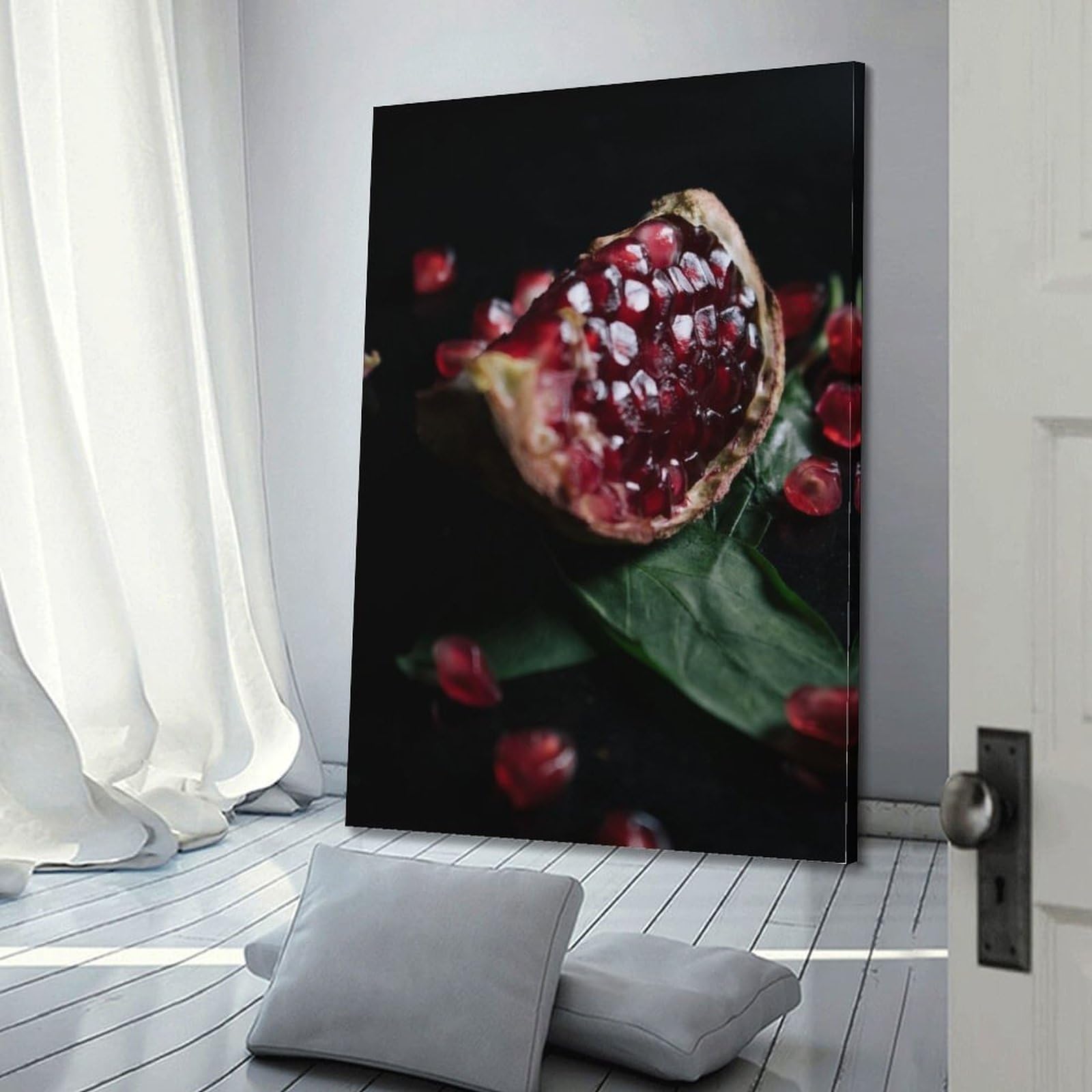 Granatapfel-Segment-Wandkunst, reichhaltiger Druck, Obstposter, reichliches Leinwandbild, luxuriöse Dekoration für Wohnzimmer, Schlafzimmer, Arbeitszimmer, Poster, dekorative Malerei, Leinwand