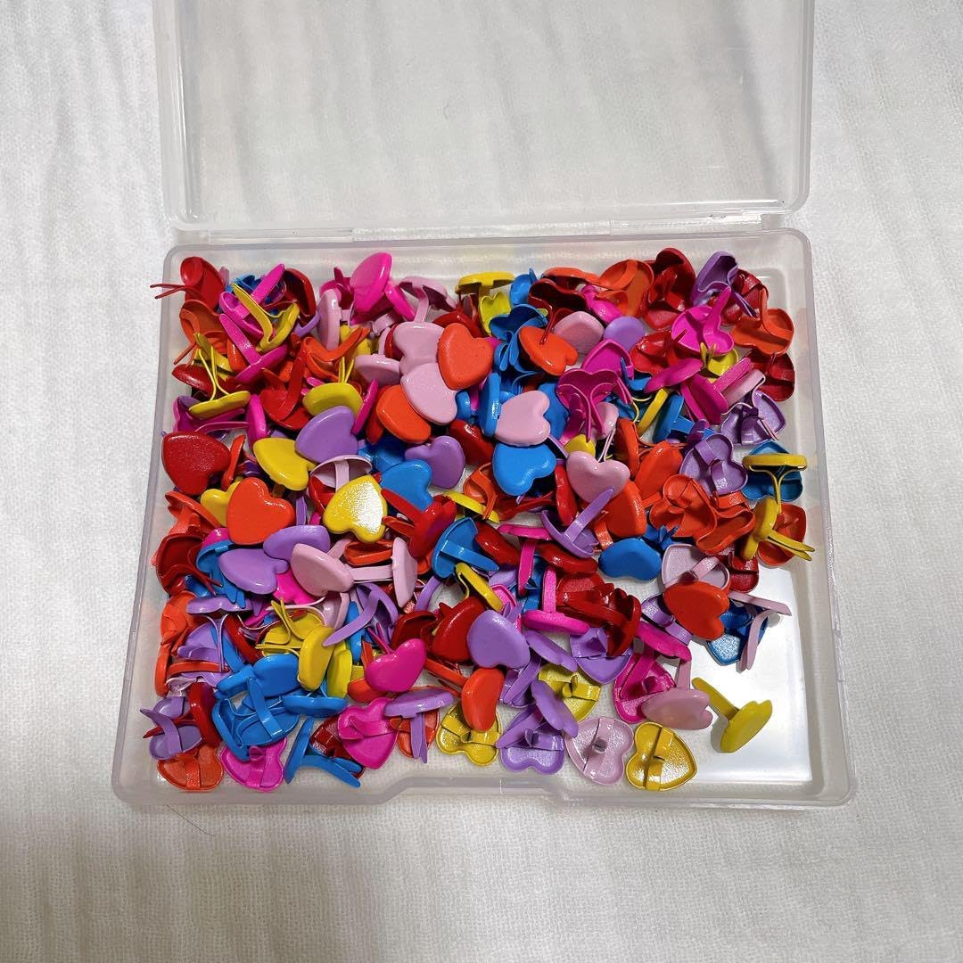 割りピン 220本セット メタル 割ピン セット 両足釘 曲頭釘 カラー ハート