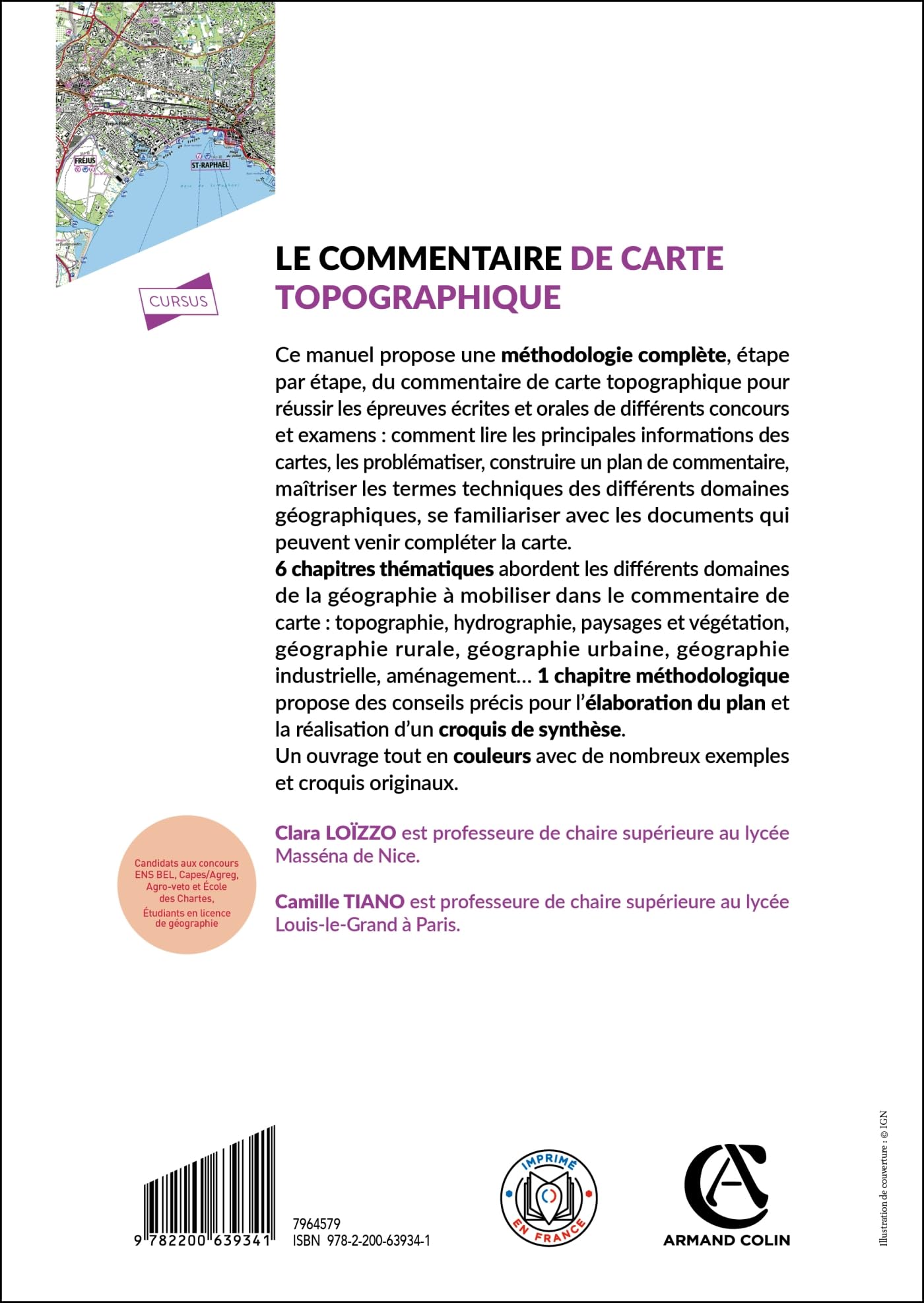 Le commentaire de carte topographique - 3e éd.: Méthodes et applications
