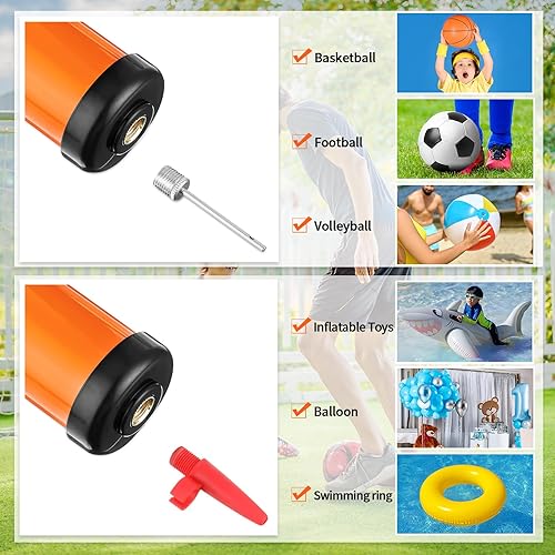 Miniatura 5 de Reginary Bomba de bola para pelotas deportivas, con aguja y manguera de extensión, a granel para baloncesto, fútbol, voleibol