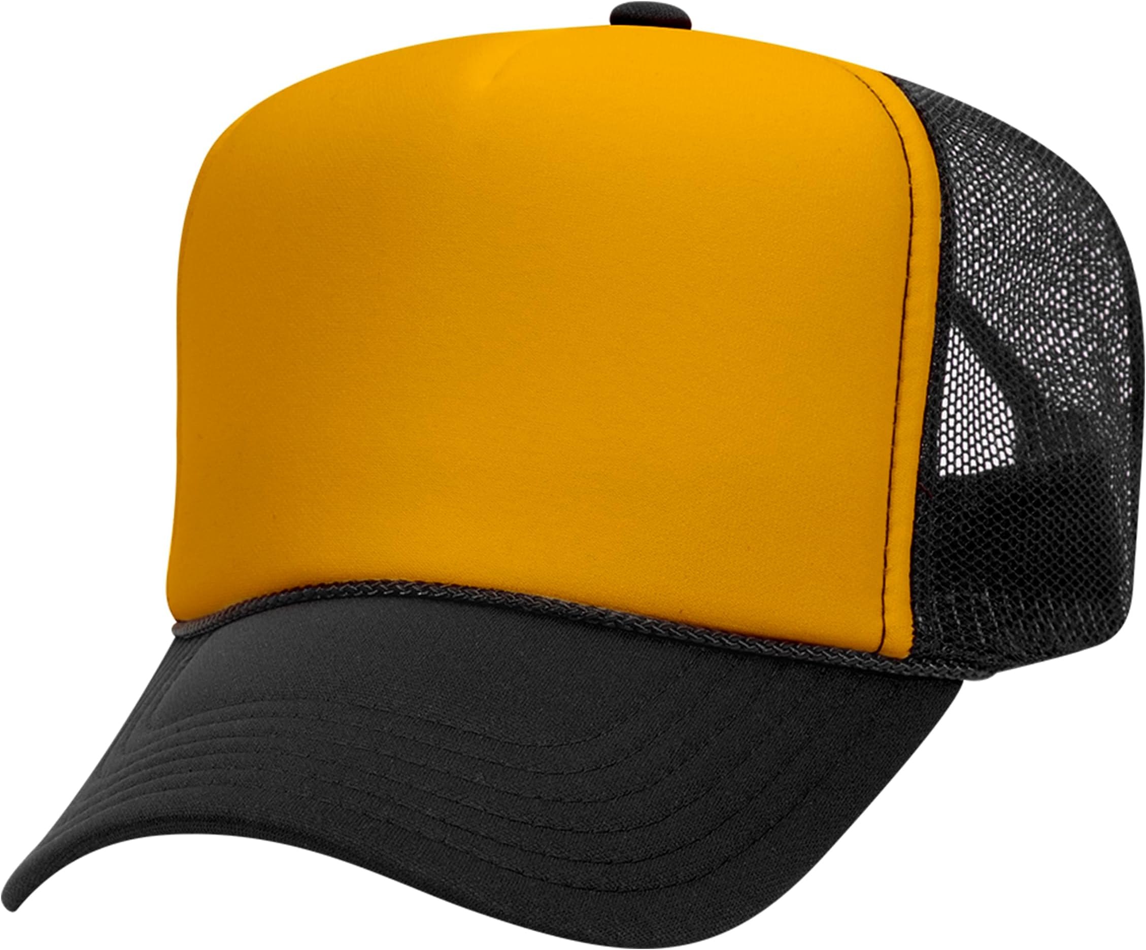 OTTO Polyester Foam Front 5 Panel High Crown Mesh Back Trucker Hats in 97, Bulk, Wholesale