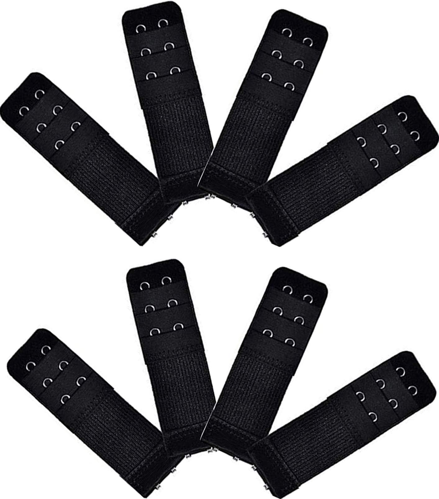 8 Pieces Women Bra Extenders 2 Hooks 3 Rows Elastic Bra Band Hook Strap Extensions Bra Accessories