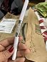 Ycyan 1Pcs Dual-ended UV Builder Gel Nail Brush Rhinestone Handle Nail Art Liner Brush Polygel Hard Gel Nail Brushes White