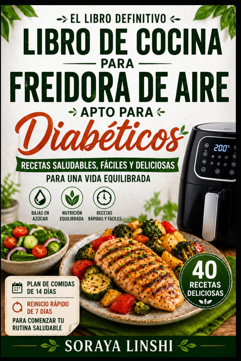 LIBRO DE COCINA PARA FREIDORA DE AIRE APTO PARA DIABÉTICOS