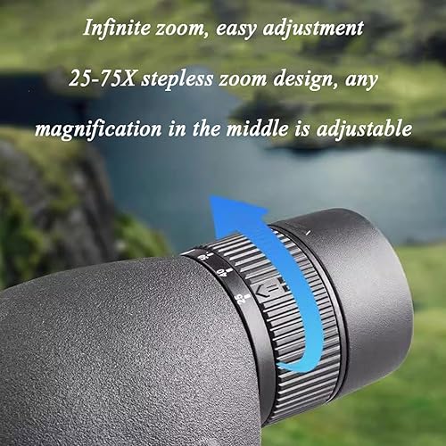 Miniatura 5 de SchAan telescopio Profesional para ver planetas Binoculares para caza 25-75X60 Aumento variable Telescopio monocular de alta definición,