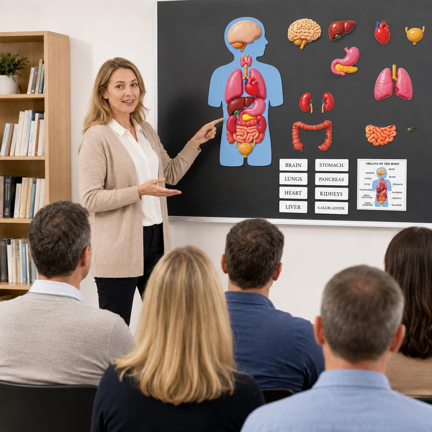 Magnetic Human Body Anatomy Model with Labels Clearly Organs Structure Magnets Decoration Magnetic Teaching Aids Science Sensory Magnet for Lab Decor Teacher Must Have Teaching Aid image 5