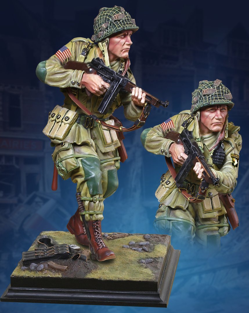 Buy WWII DDay Normandy 101st Airborne Paratrooper 1/6 Scale Metal and