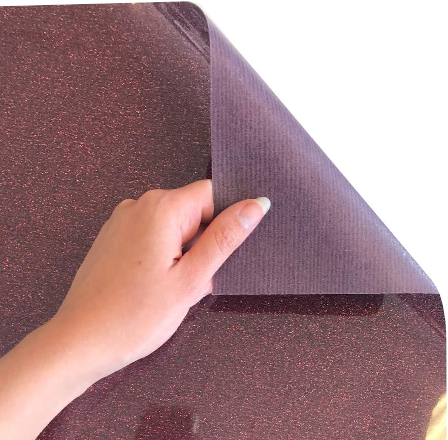 Siser Glitter HTV 11.8"x5yd Roll - Iron on Heat Transfer Vinyl (Burgundy)