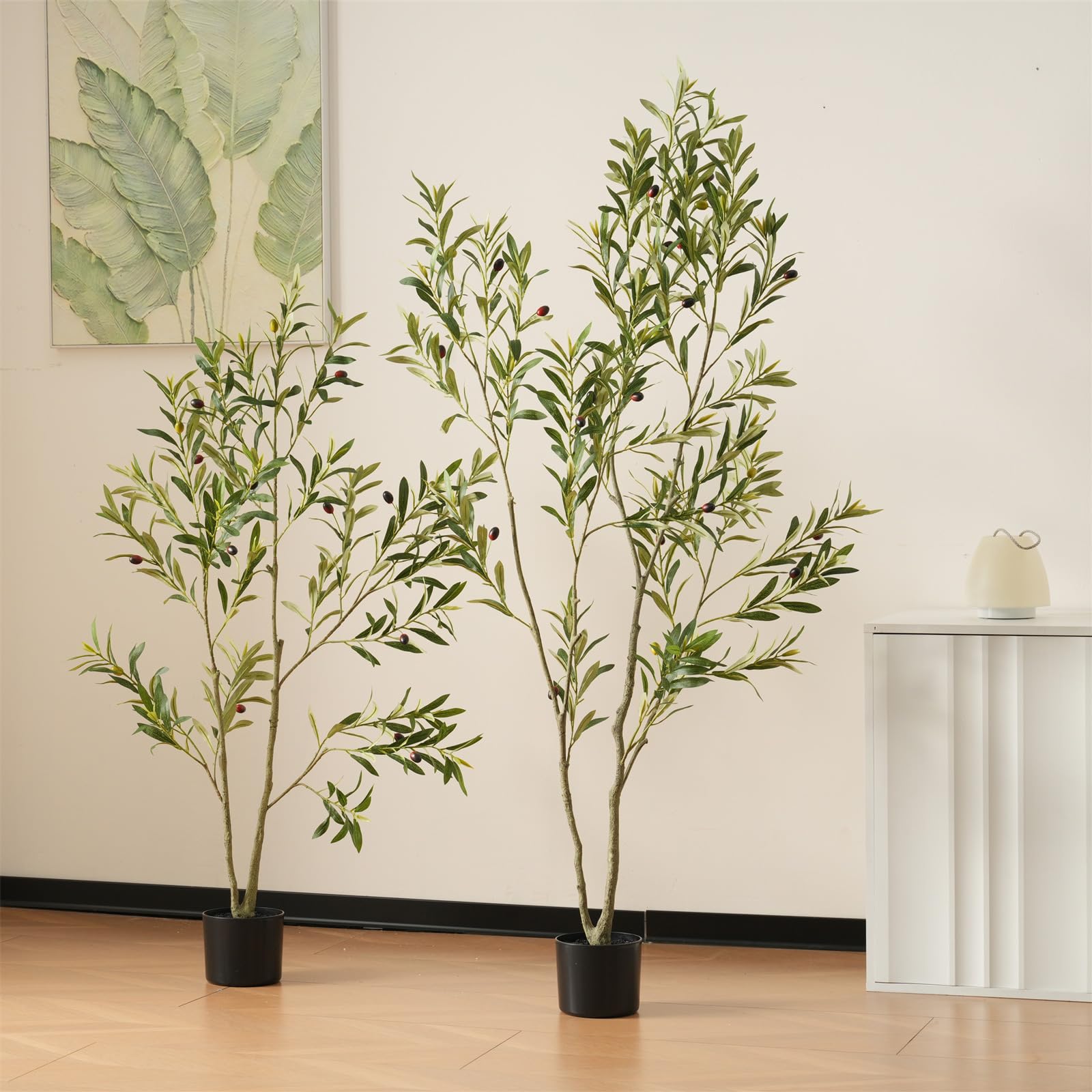Amazon｜人工観葉植物 150cm/120cmフェイクグリーン オリーブの木 造花