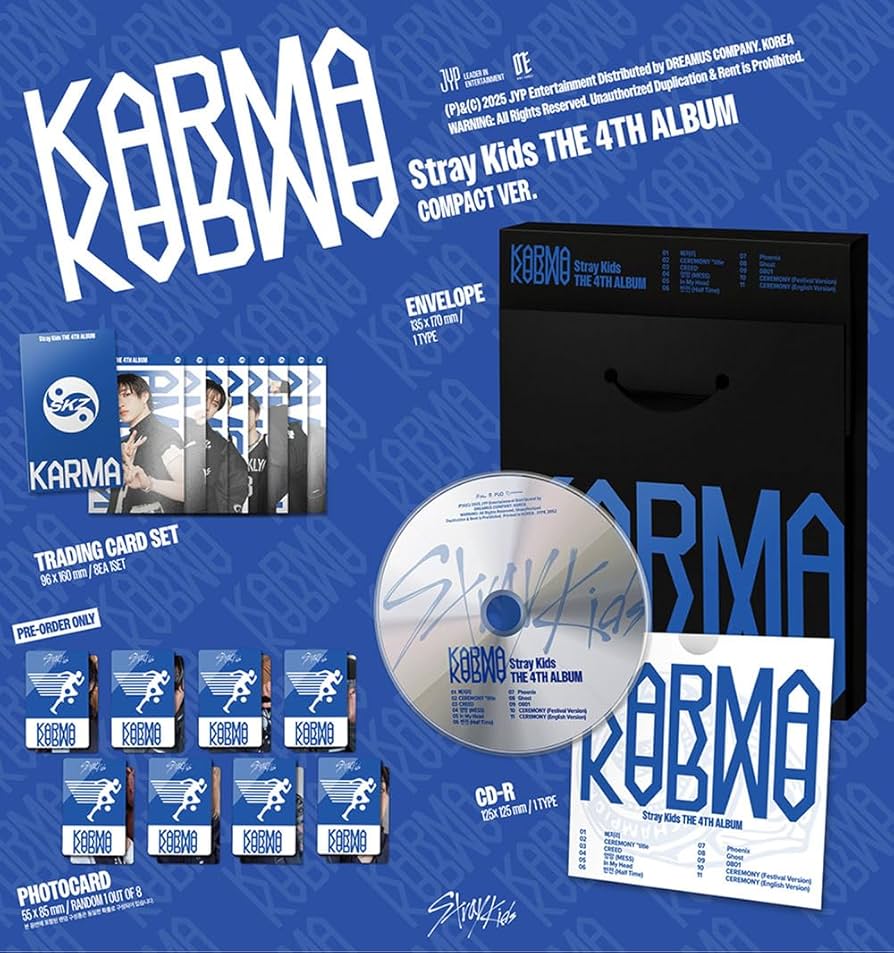 STRAYKIDS SKZ : KARMA (Compact Version) 4th Album CD-R+Trading