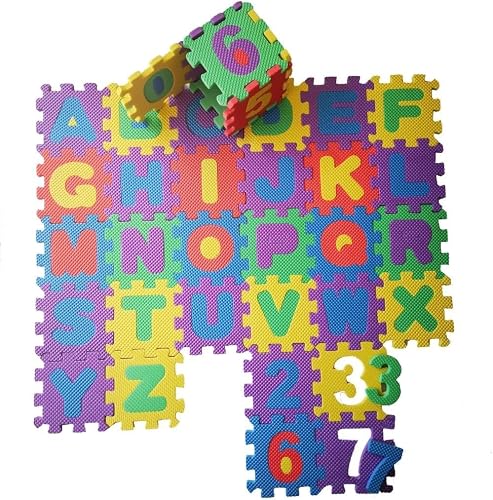 Alphabet & Number Educational Foam Floor Mat 36 Pieces