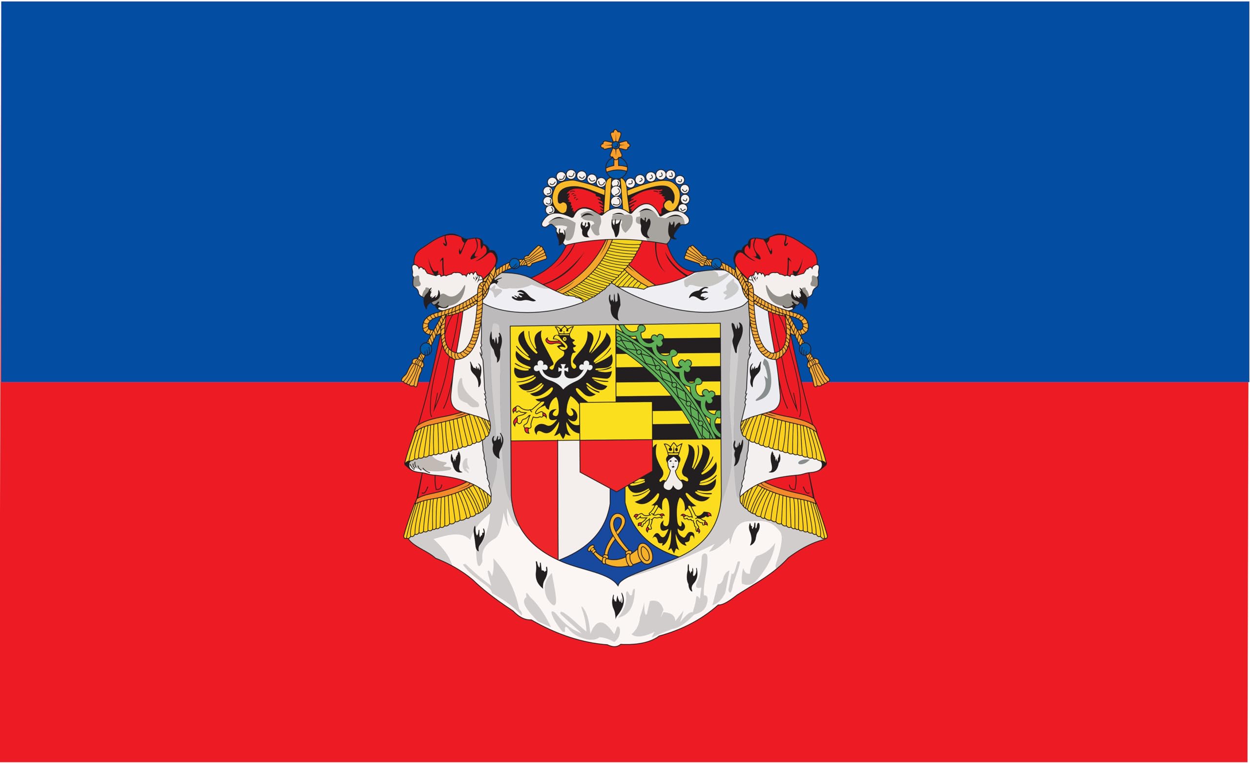 Drapeau national du Liechtenstein 90x60cm bleu et rouge marine haute finition