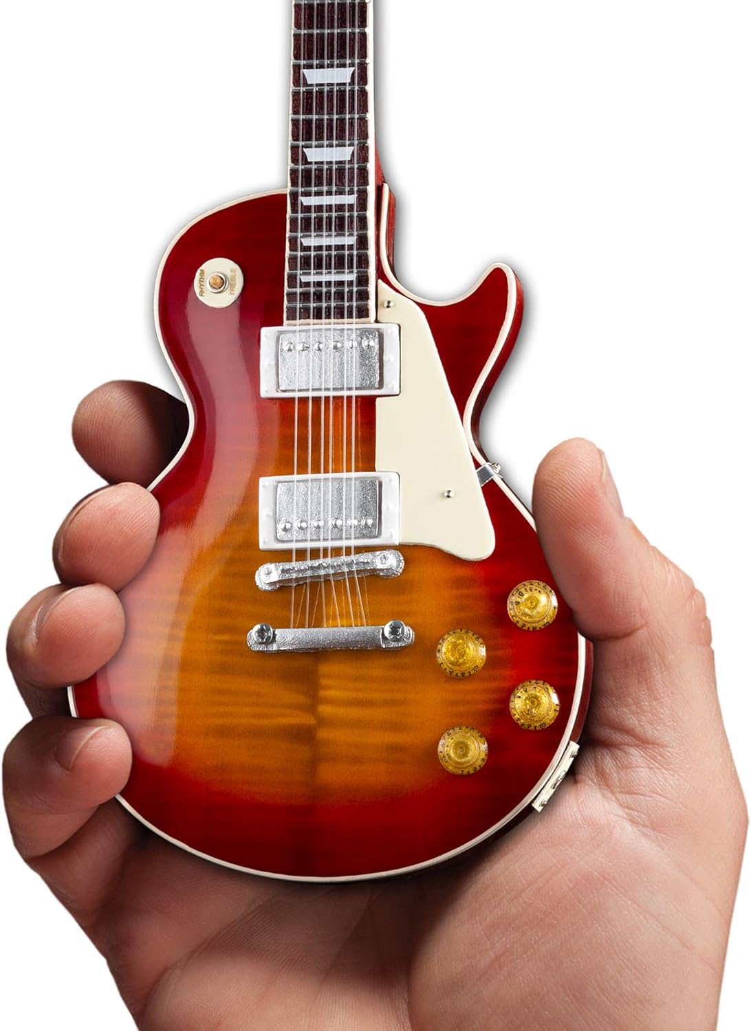 AXE HEAVEN Peter Frampton “Phenix” Les Paul Custom Mini Guitar Model, 10-Inch, Black