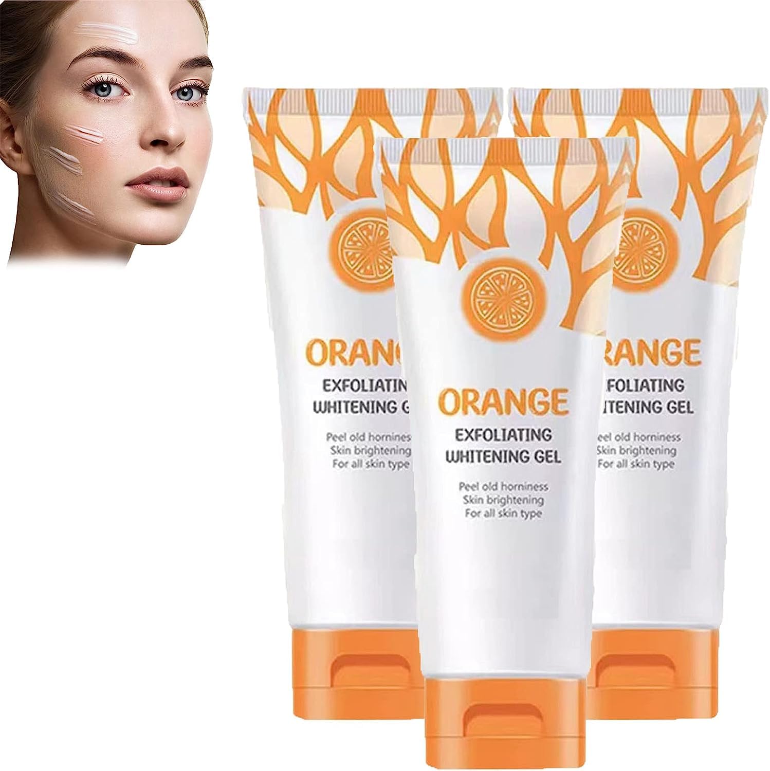 Gel Exfoliant Visage à L'orange - Éclaircissant Et Blanchissant 50g - Neuf Sous Emballage