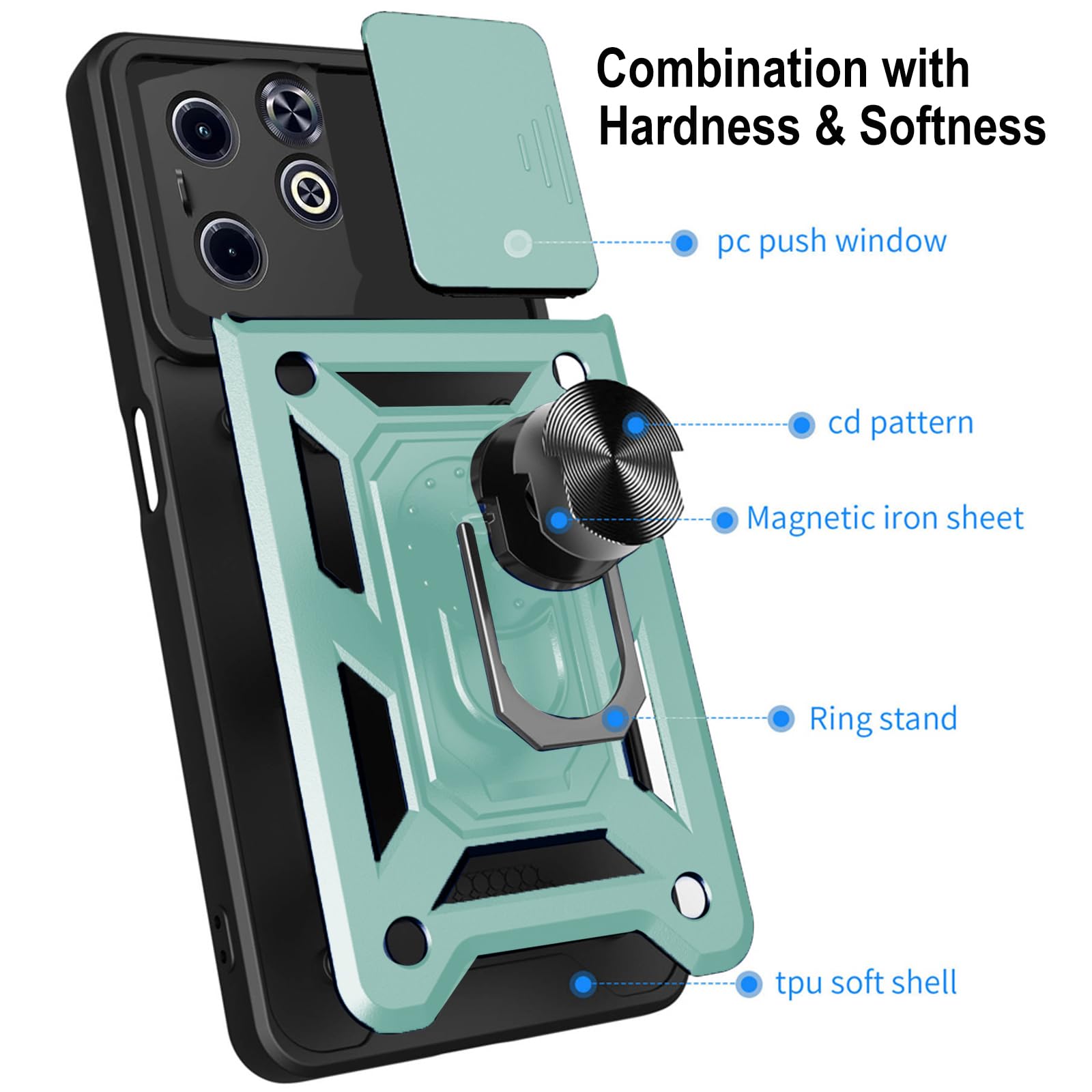 KZIOACSH Case for Infinix Hot 40i/Infinix Smart 8 - Image 3
