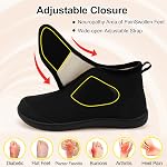 JOINFREE Women's Diabetic Slipper Boots Wide Fleece Lined Non-Slip Winter Booties for Swollen Edema Feet