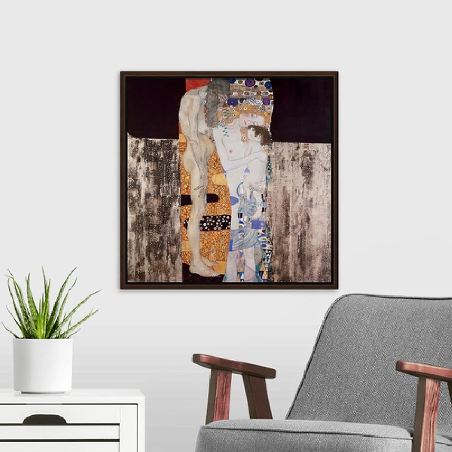 SYSMYXGS Paint by Numbers for Adults Beginner DIY Acrylic Painting Kits with Brushes, Pigment, Oil Canvas Arts CraftHome Decor Gifts — The Three Ages of Woman by Gustav Klimt