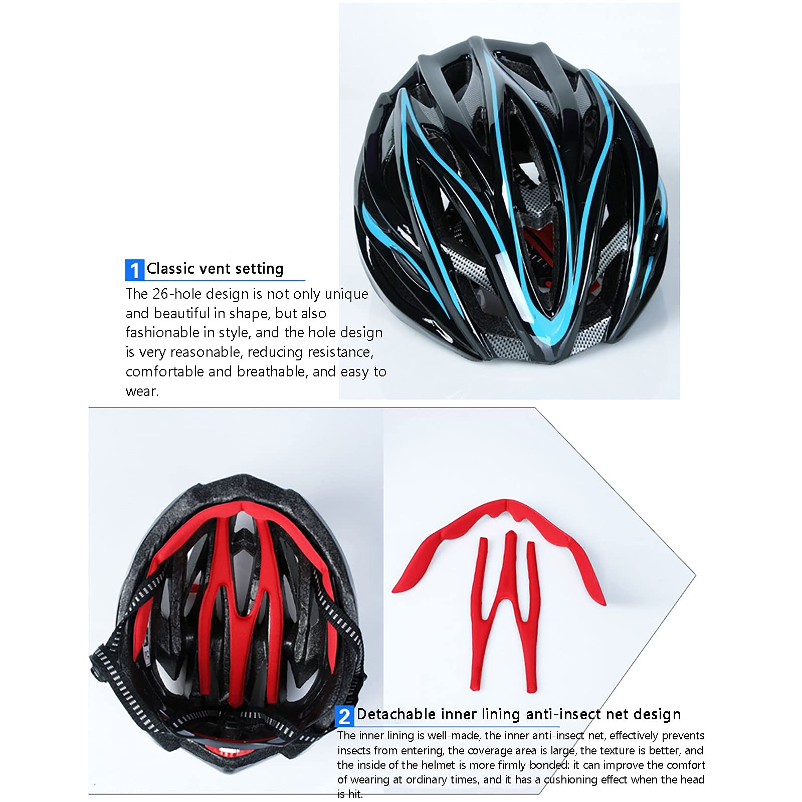 G&F Fahrradhelme Erwachsene Leicht Sicherheit Helme Bergstraße Abnehmbares Visier Fahrradhelm zum Männer Frauen 55-63 cm (Color : Green, Size : 55-63) 