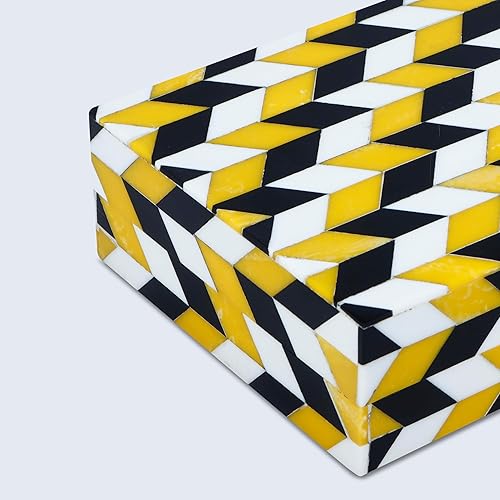 Miniatura 5 de Handicrafts Home Colección Marquet - Cajas decorativas hechas a mano, organizadores de almacenamiento con tapas, decoración estética, caja de