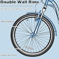 Vista 199 de H&ZT Triciclo para adultos, bicicleta de 3 ruedas, triciclo crucero, con engranaje de 7 velocidades, mango de freno de estacionamiento, escalón
