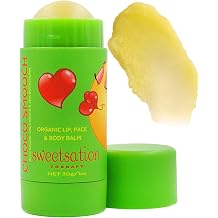 ChocoSmooch Organic Lip, Face &amp; Body Balm, for Dry Cracked Irritated Skin with Argan, Calendula, Avocado &amp; Sea Buckthorn, 1oz Jumbo.
