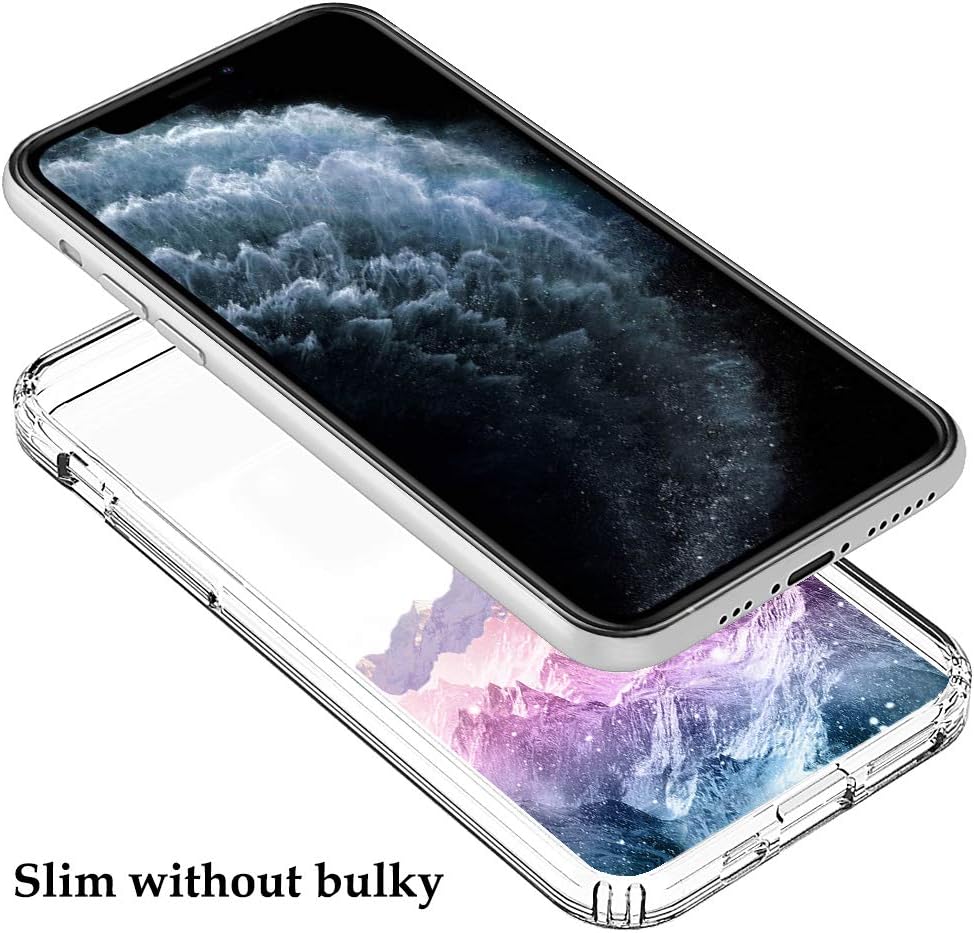 uCOLOR Case for iPhone 11 Pro Snow Mountain Thin Slim Hybrid Case Hard PC with Soft TPU Bumper Anti-Scratch Protective Crystal Clear Case Designed for iPhone 11 Pro 5.8 inch 2019 Release