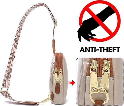 Miniatura 4 de INICAT Bolso bandolera para mujer con pantalla táctil, pequeño bolso cruzado para teléfono celular, riñonera