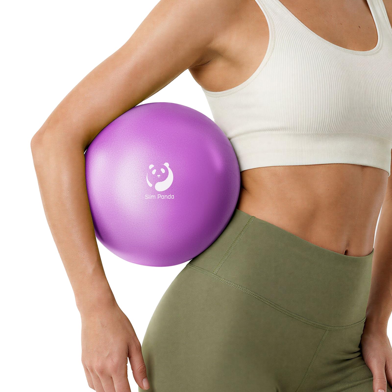 Slim Panda 9 Inch Pilates Ball,23-25cm Exercise Ball for Pilates, Balance, Stability, Workout, Core Training (Purple) — image 1