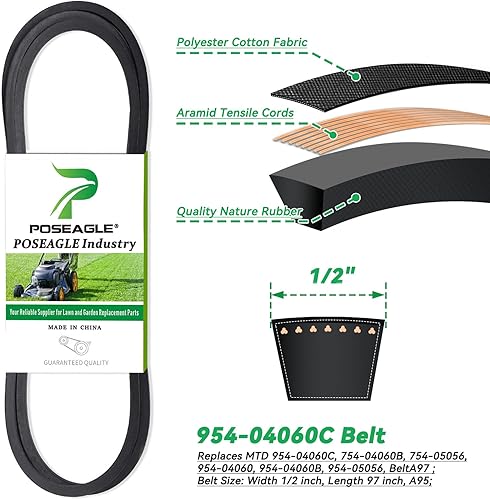 Miniatura 7 de Paquete de 2 conjuntos de husillo 918-06991 preengrasados con correa 954-04060C que reemplazan a 618-06991, 918 06991, 91806991 para Huskee LT4200