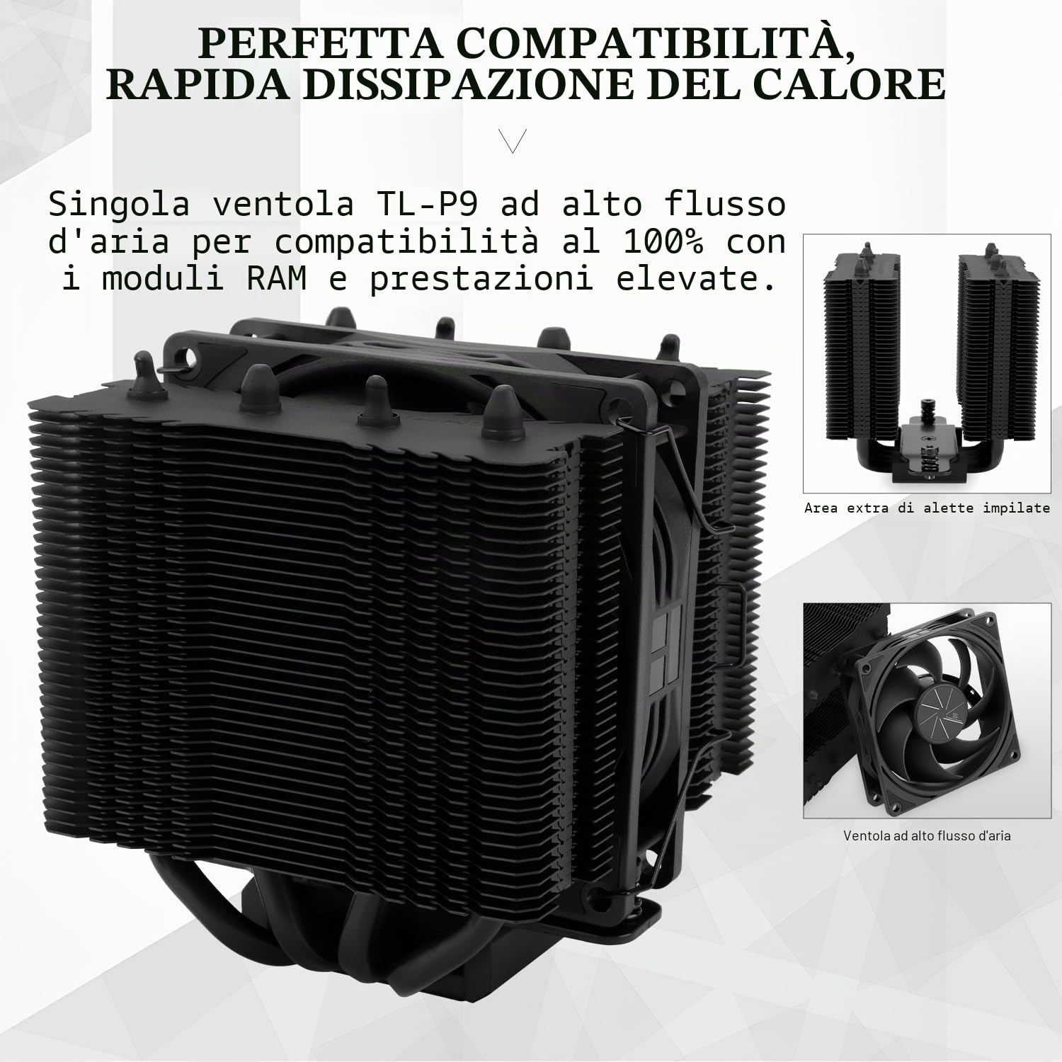 Thermalright Peerless Assassin 90 SE - Raffreddatore CPU dual tower, ventola CPU 110 mm, radiatore per computer AMD:AM4 AM5/Intel LGA 1851/1700/115X/1200 (PA90SE), nero