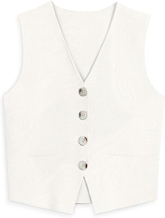 LILLUSORY Sweater Vest Women Dressy Button Up Sweater Tank Tops 2026 Knit Work Business Casual Outfits