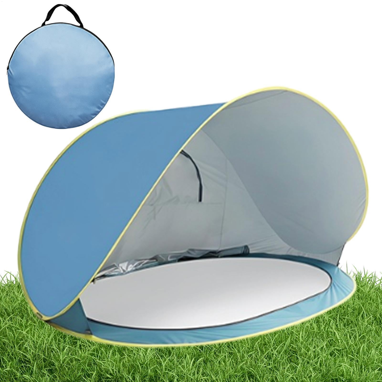 Tenda da Spiaggia Copertura Portatile Con Protezione Raggi UV | Rifugio Dal Sole Per La Spiaggia per 2-3 Persone Ideale per Vacanze Estive All'Aria Aperta Viaggi Trekking Escursionismo e