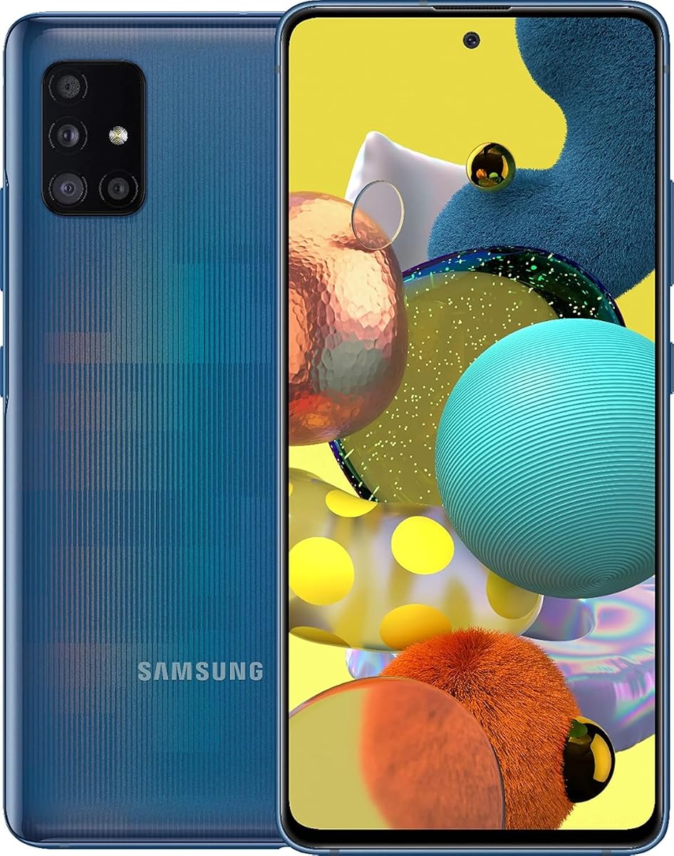 Samsung Galaxy A51, 128GB, Prism Blue - Unlocked (Renewed)