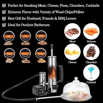 Cold Smoke Generator for BBQ Grills & Smokers Boost Smoke Output & Flavor, Heavy-Duty Stainless Steel Cold Smoker Attachment for Meat, Cheese, Salmon,Fish, Bacon,Fits Traeger, Pit Boss,Weber Ect.