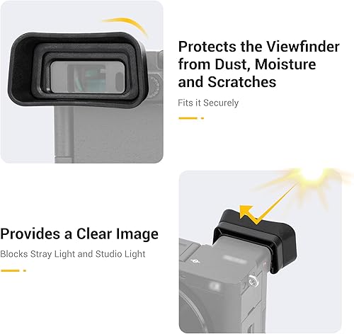 Vista 33 de Kiwifotos Suave largo FDA-EP10 visor Eyecup Eye Cup Ocular para Sony A6000 A6100 A6300 cámara sin espejo