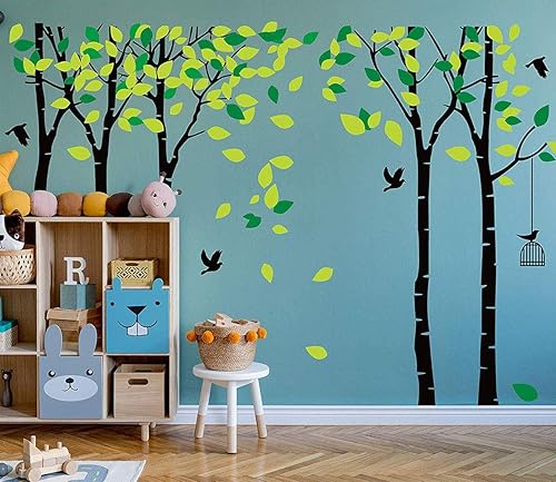 Miniatura 3 de Calcomanía de pared de árbol de la selva gigante para pared, vinilo extraíble, arte mural para habitación de los niños, guardería, dormitorio, sala