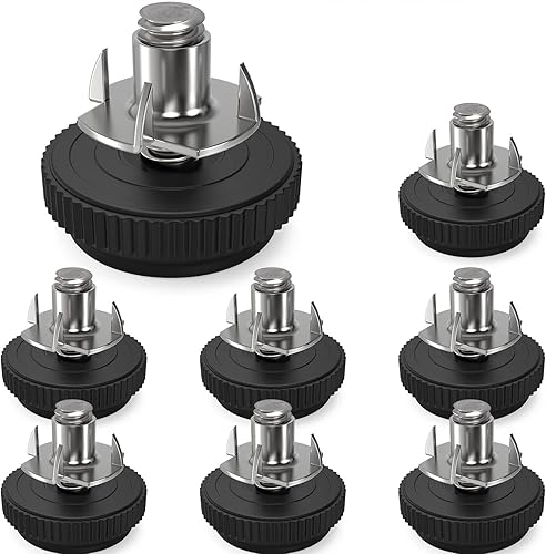 ONEHOME Paquete de 8 niveladores de patas de muebles de acero inoxidable 516-18 con rosca ajustable, niveladores deslizantes atornillados con kit de