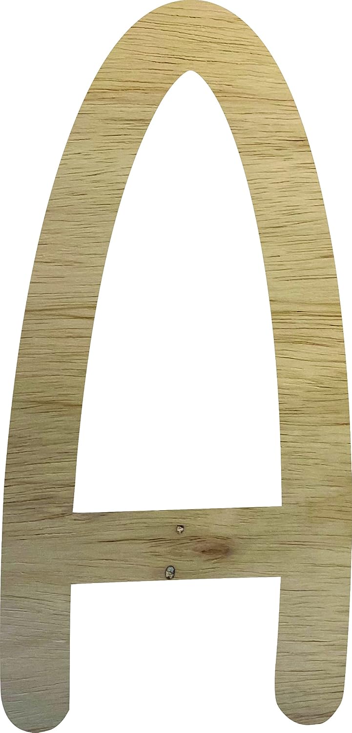 Wooden Letter 4" Blank A PEACHYDAY Font