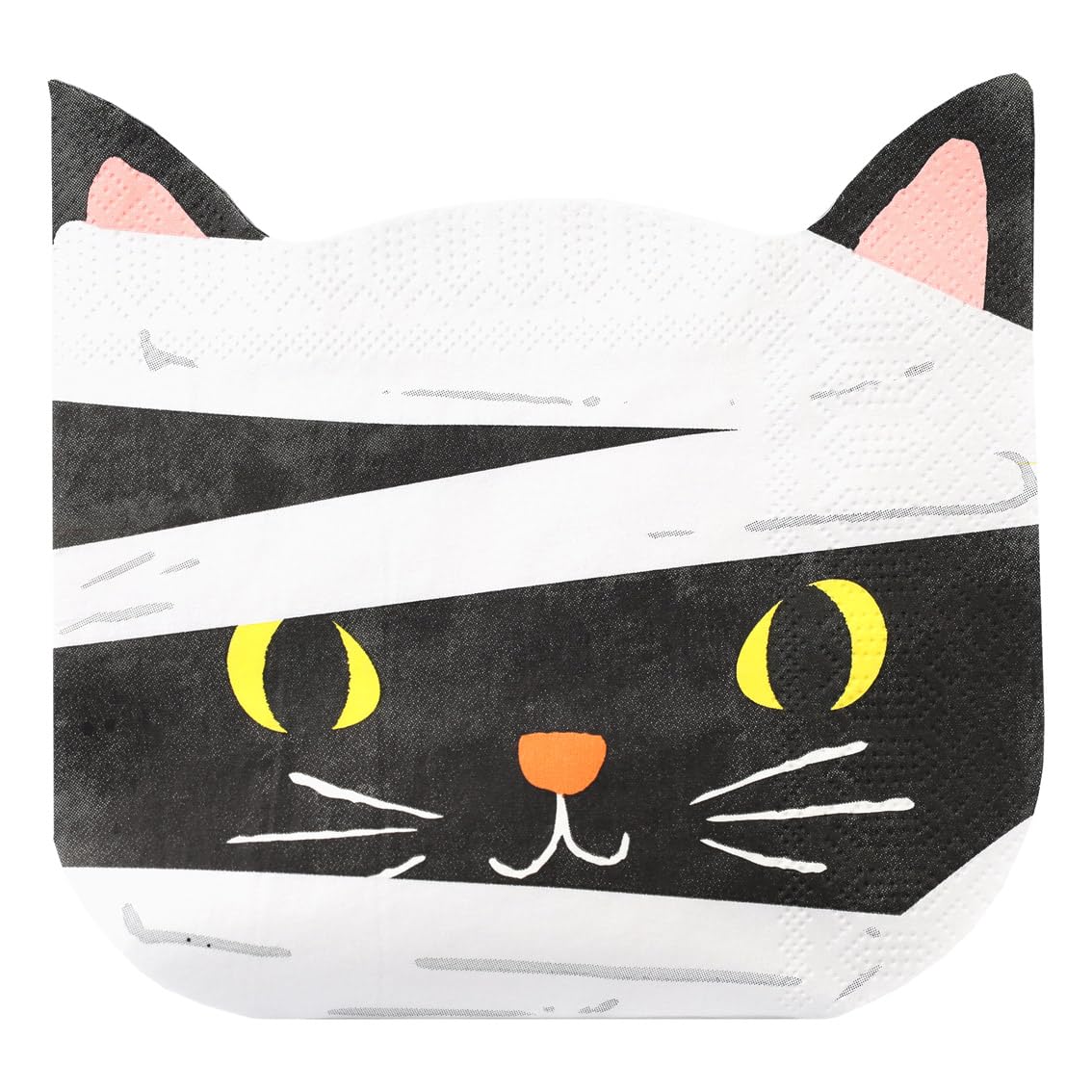 Talking Tables 20 x Paper Napkins Cat Shaped Serviettes, Disposable, Recyclable 33 x 33cm Elegant Red and White Festive Tableware Xmas Catering, Halloween, Birthday Party for Kids