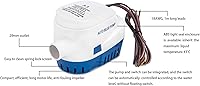 Vista 4 de Dontmiss Bomba de sentina sumergible automática para lancha pequeña de 12 V, 1100 gph automática con interruptor de flotador, salida de 1 1/8