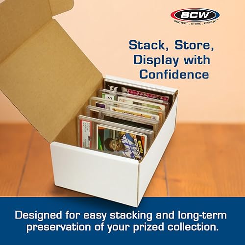 Miniatura 5 de BCW Caja de almacenamiento de tarjetas graduadas de 5 quilates  Caja de almacenamiento de tarjetas de béisbol  Capacidad para 30 tarjetas