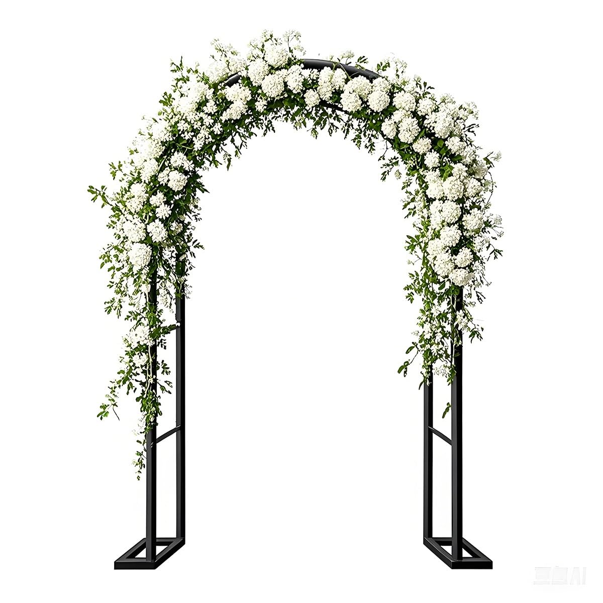 120cm 140cm 200cm 240cm Wide Garden Arch Trellis Support, Indoor Garden Arches Frame, Metal Wedding Pergola Arbour, Archways Arbors For Lawn, Party, Ceremony Decoration(Black,W280 x H250cm)