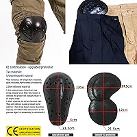 Vista 3 de LOMENG - Pantalones de motociclismo para hombre, pantalones de motocross para motocicleta, jeans de ciclismo, seguridad CE, rodilla y cadera
