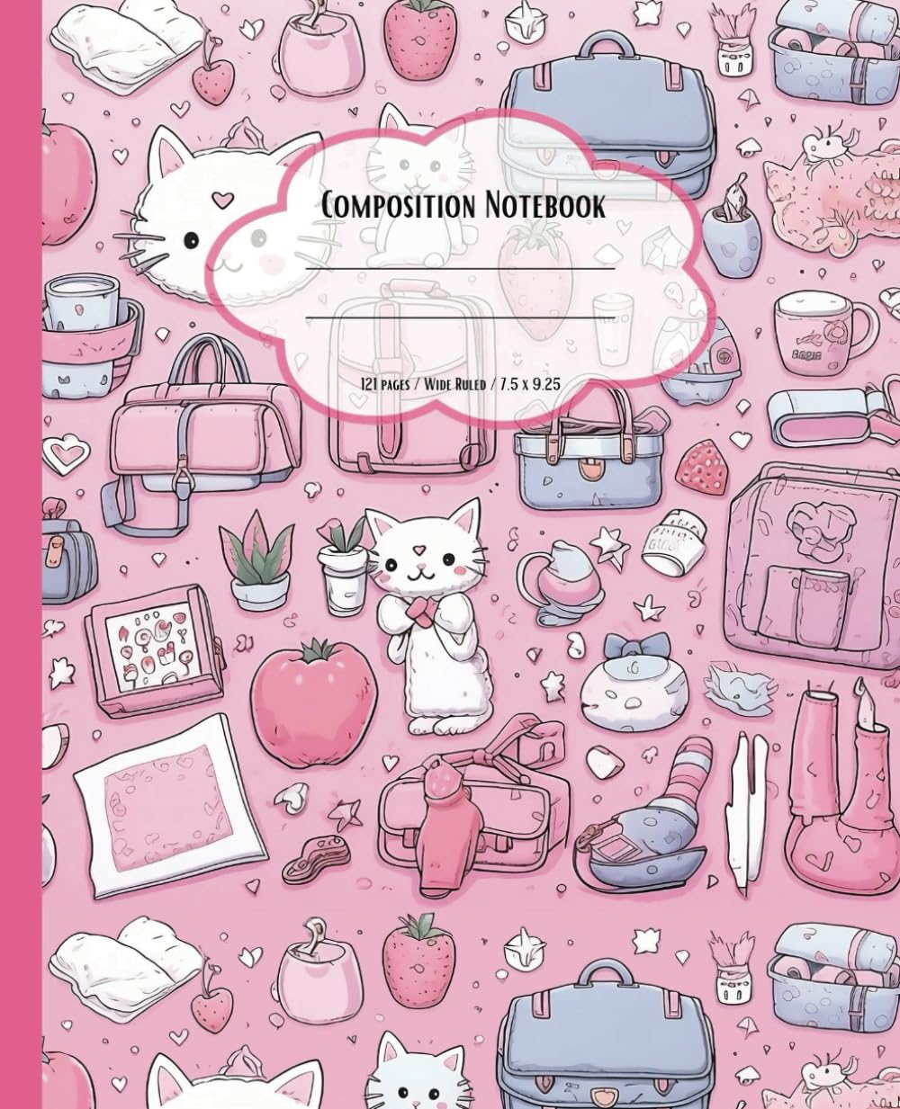 Cute Pastel Pink Composition Notebook: Wide Ruled Paper For Kids, Teen Girls, And Students, Aesthetic Preppy Notebook, Cute Composition | Pink Writing ... Wide Ruled Cute Pastel Pink Preppy Aesthetic