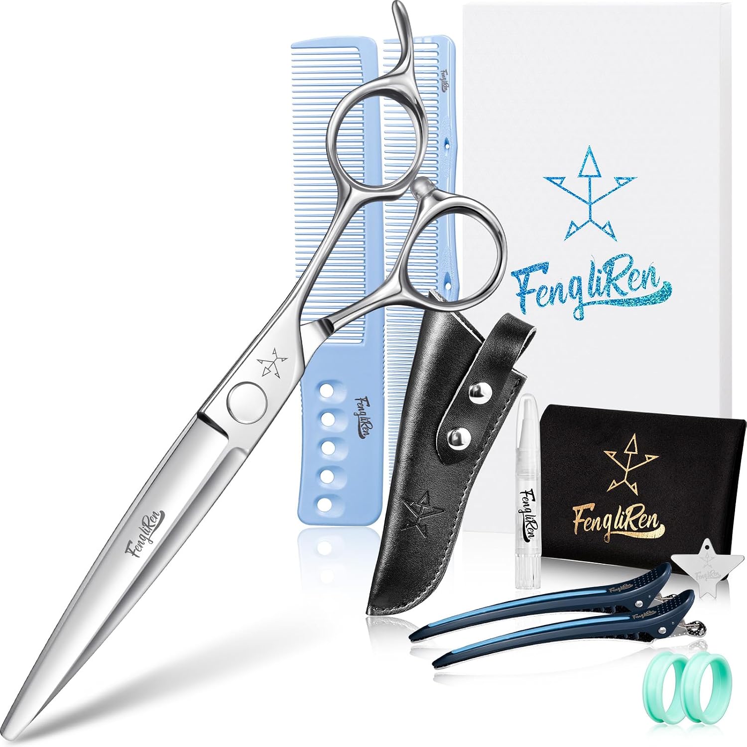 High-end Professional Extremely Very Sharp Barber Hair Cutting Scissors Hairdresser Shears For Hair 6.75 Inch Haircut Scissor Made Of Stainless Steel For Hairdressing Salon and Home Use
